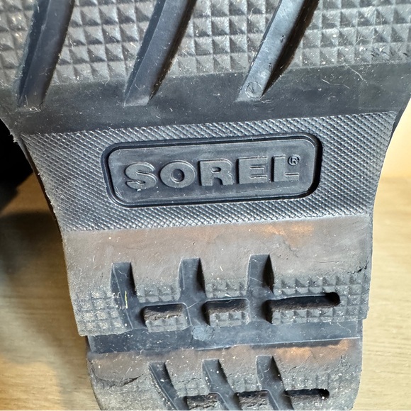 Sorel Youth Flurry Black Blue Lined Winter Boots Size 5 Warm Snow - Picture 6 of 7